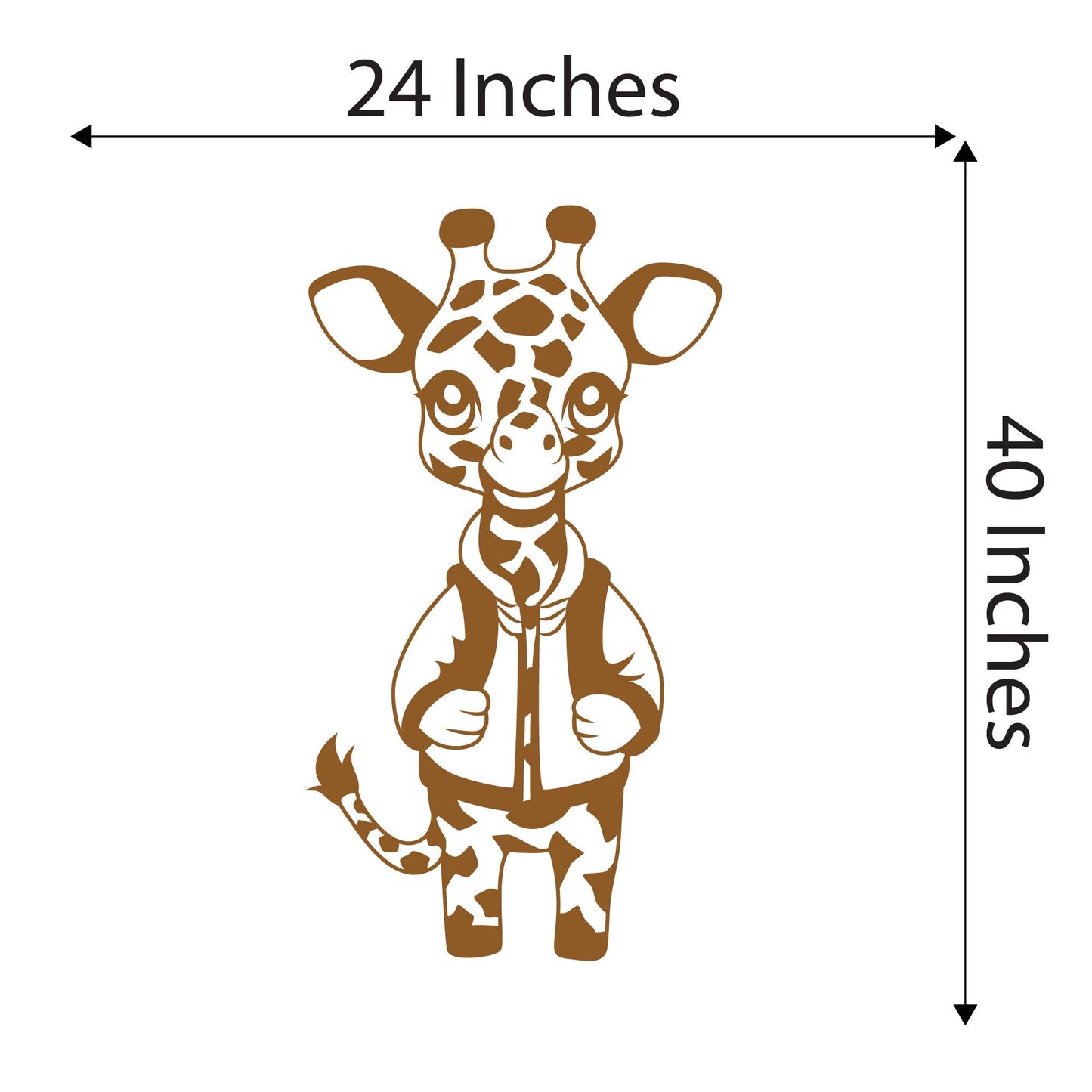 Design With Vinyl Adorable Animal Wall Decal Cute Happy Cartoon Giraffe Kids Room Wall Design