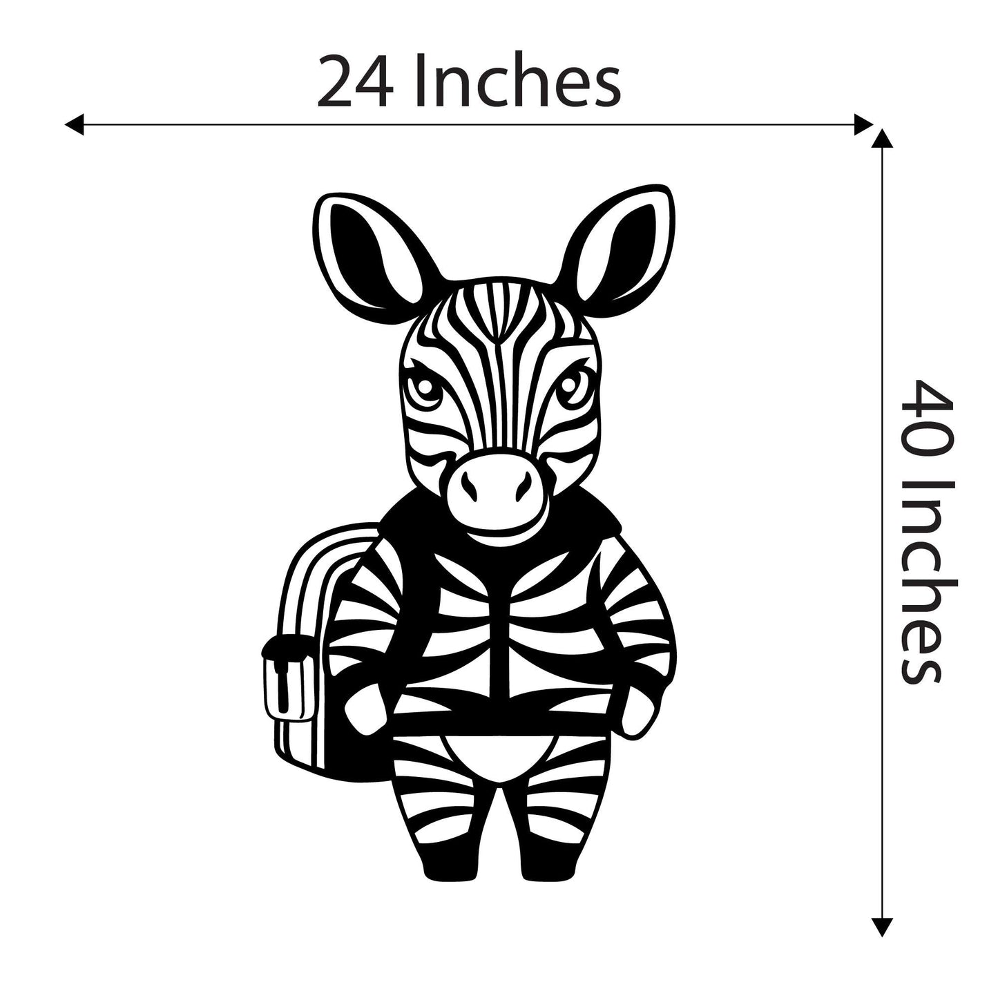 Design With Vinyl Adorable Animal Wall Decal Cute Cartoon Zebra Silhouette Kids Room Design