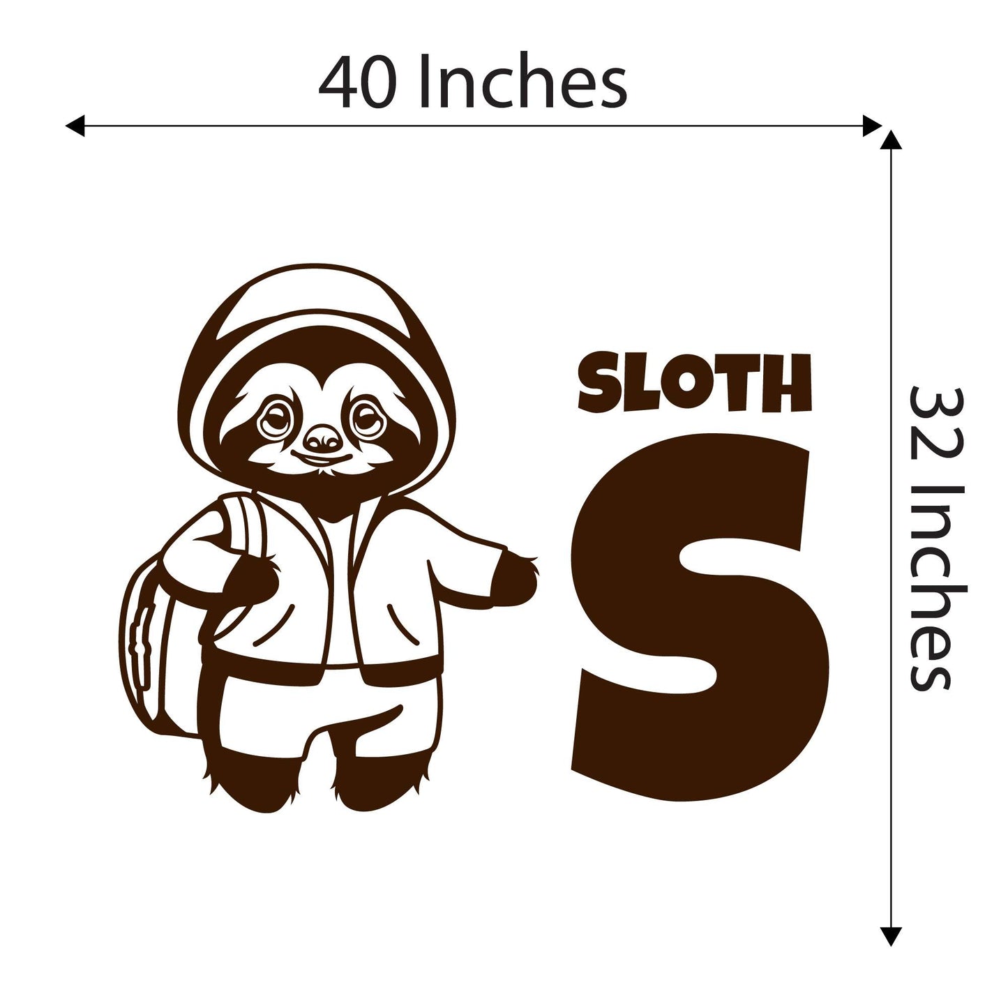 Design With Vinyl Adorable Animal Wall Decal Sloth S For Sloth Cartoon Cute Sloth Wall Design