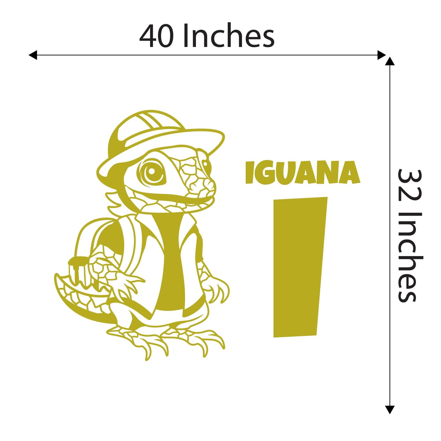 Design With Vinyl Adorable Animal Wall Decal Iguana I For Iguana Cute Cartoon Iguana Wall Art Design