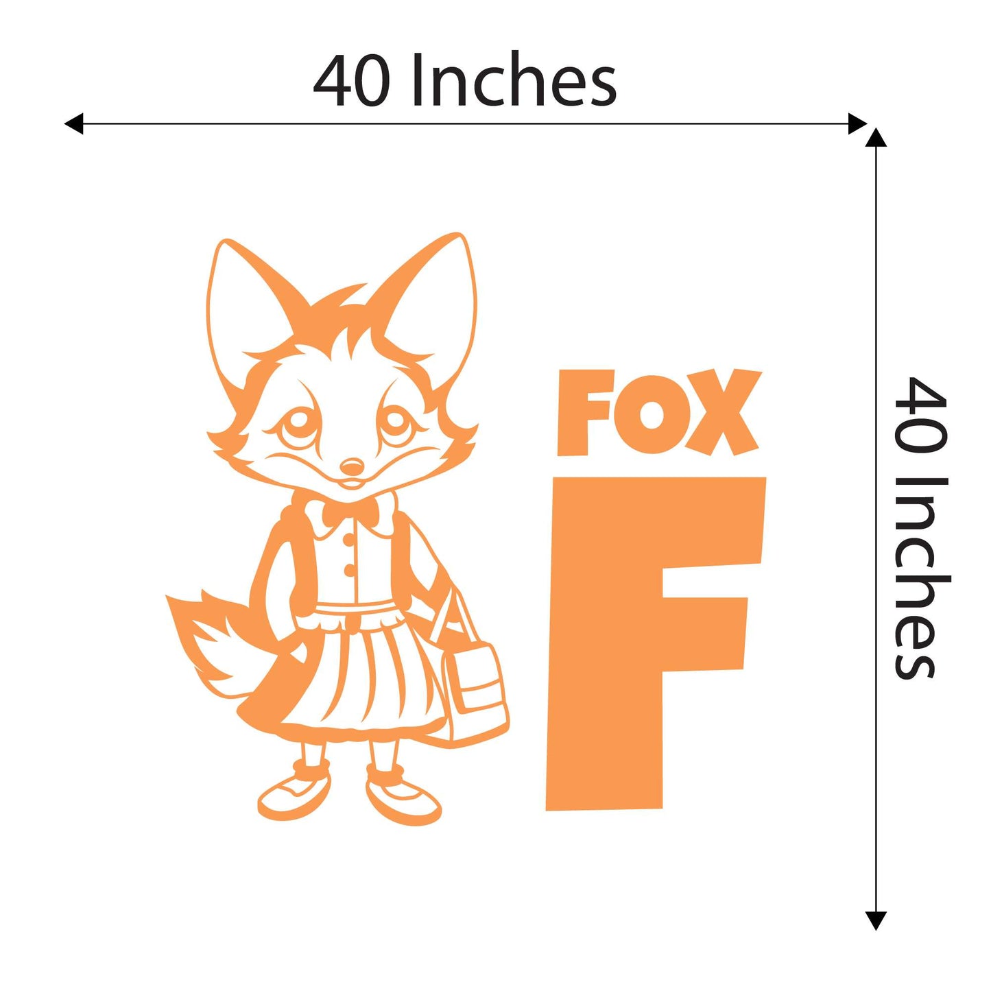 Design With Vinyl Adorable Animal Wall Decal Fox F For Fox Cute Cartoon Fox Wall Art Design