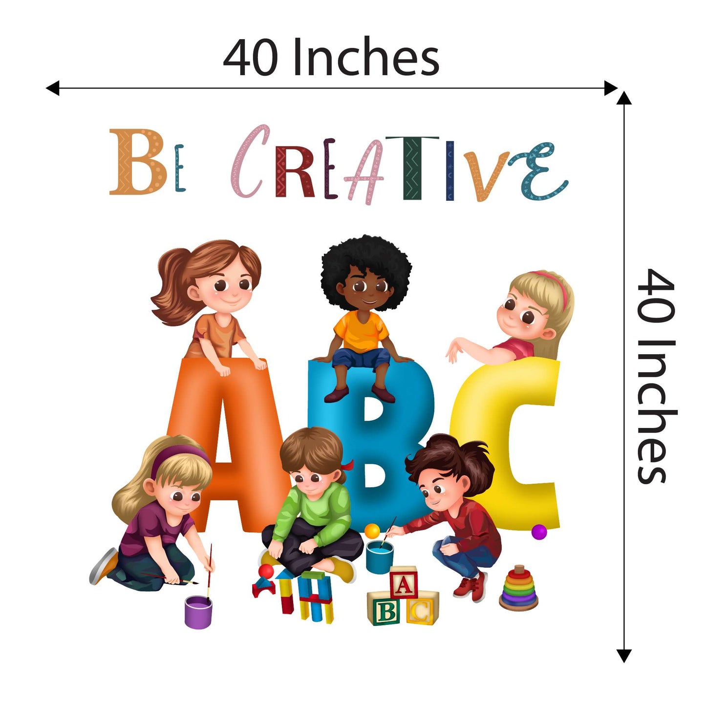 Design With Vinyl Playful Kids Wall Decal Abc Colorful Abc Alphabets Playful Kids Wall Design