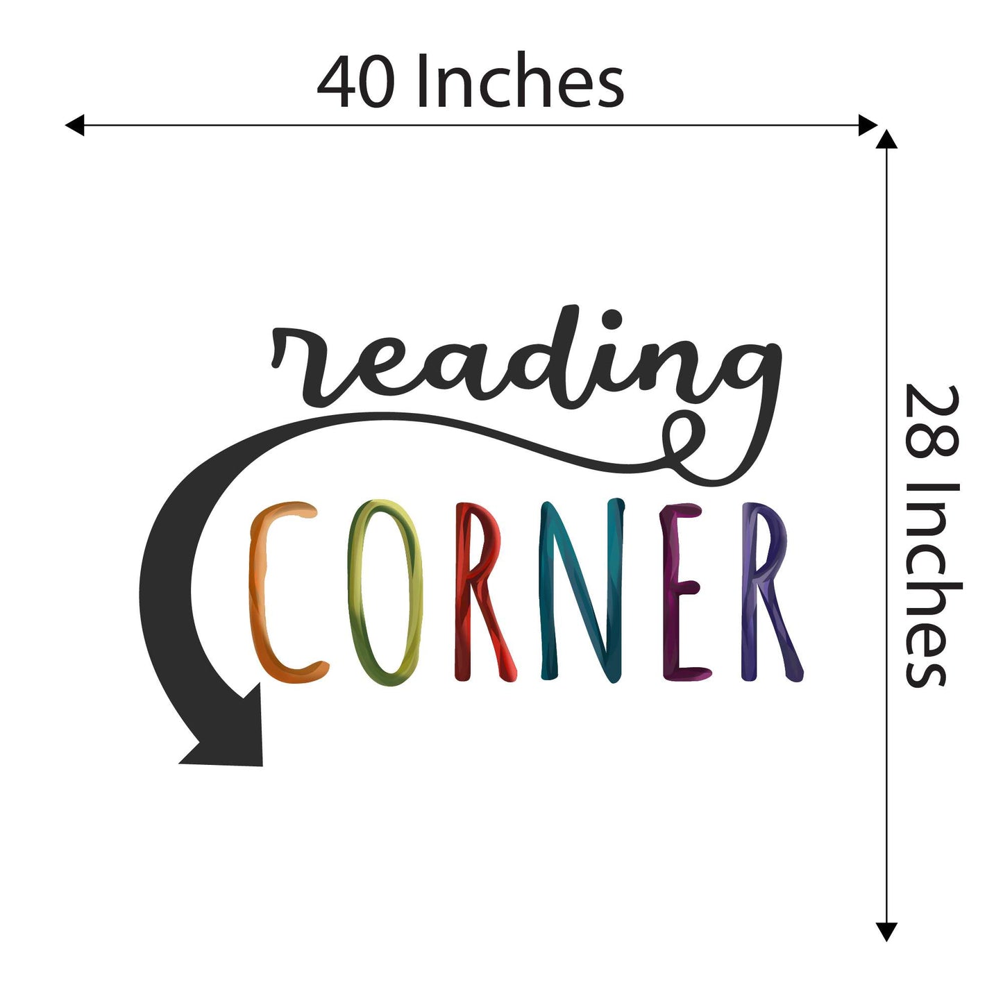 Design With Vinyl Playful Study Wall Decal Reading Corner Library Book Colorful Reading Wall Decal Design