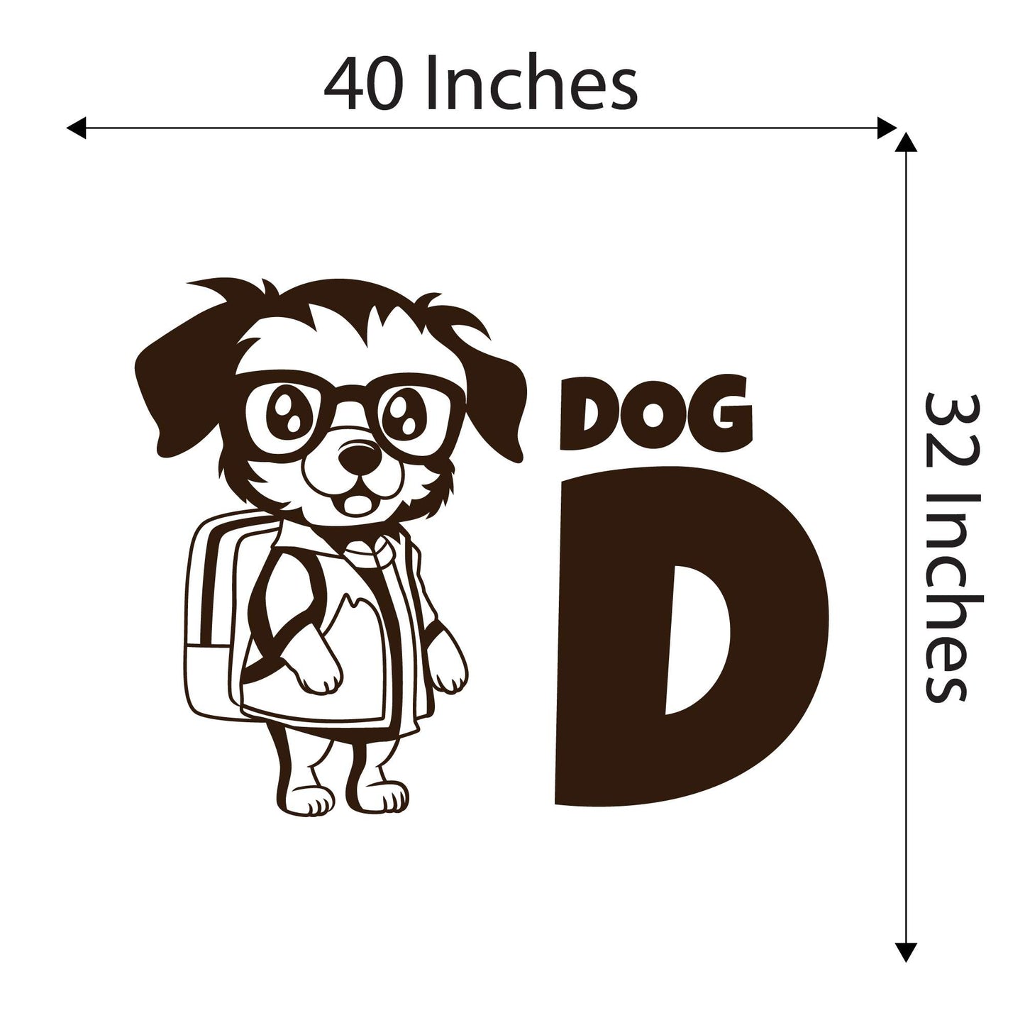Design With Vinyl Adorable Animal Wall Decal Dog D For Dog Cute Cartoon Dog Learning Wall Design