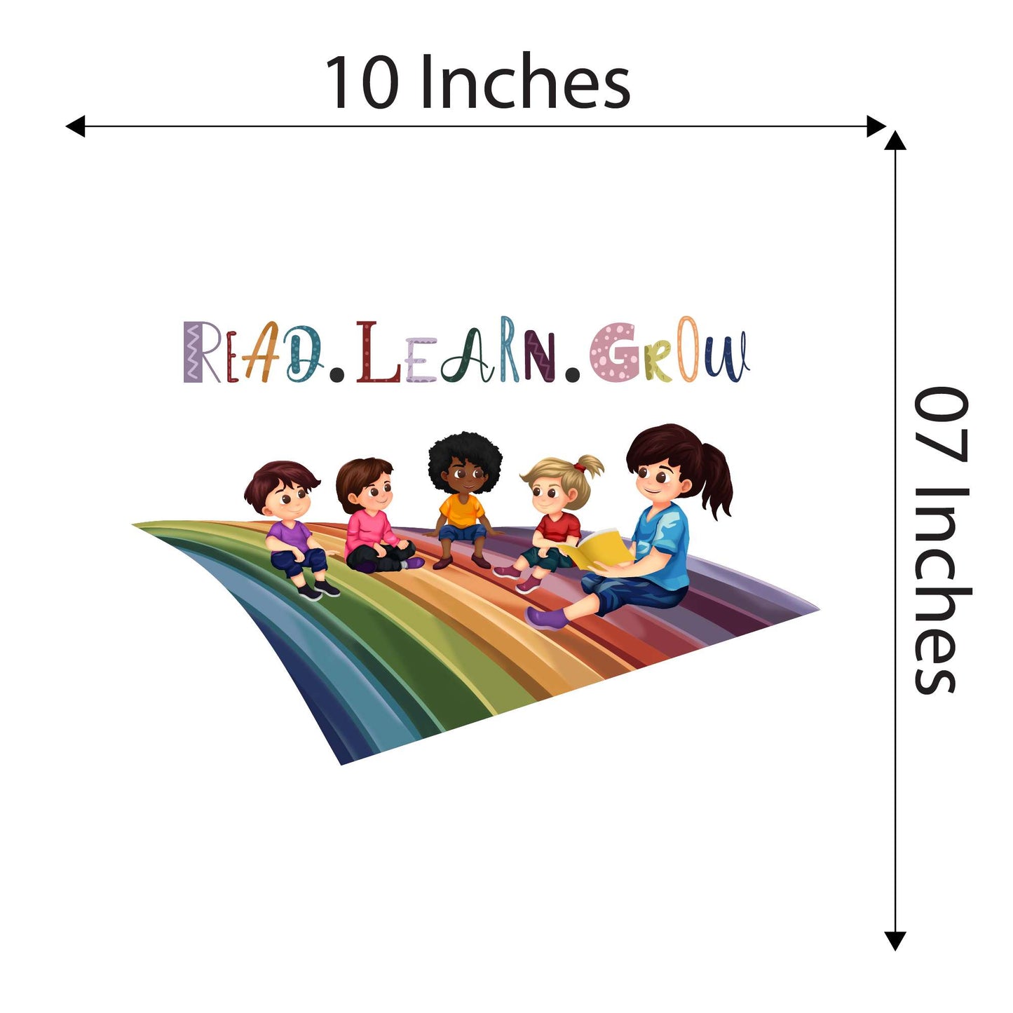 Design With Vinyl Playful Rainbow Wall Decal Play Learn Grow Cute Playful Children Playing On Rainbow Design