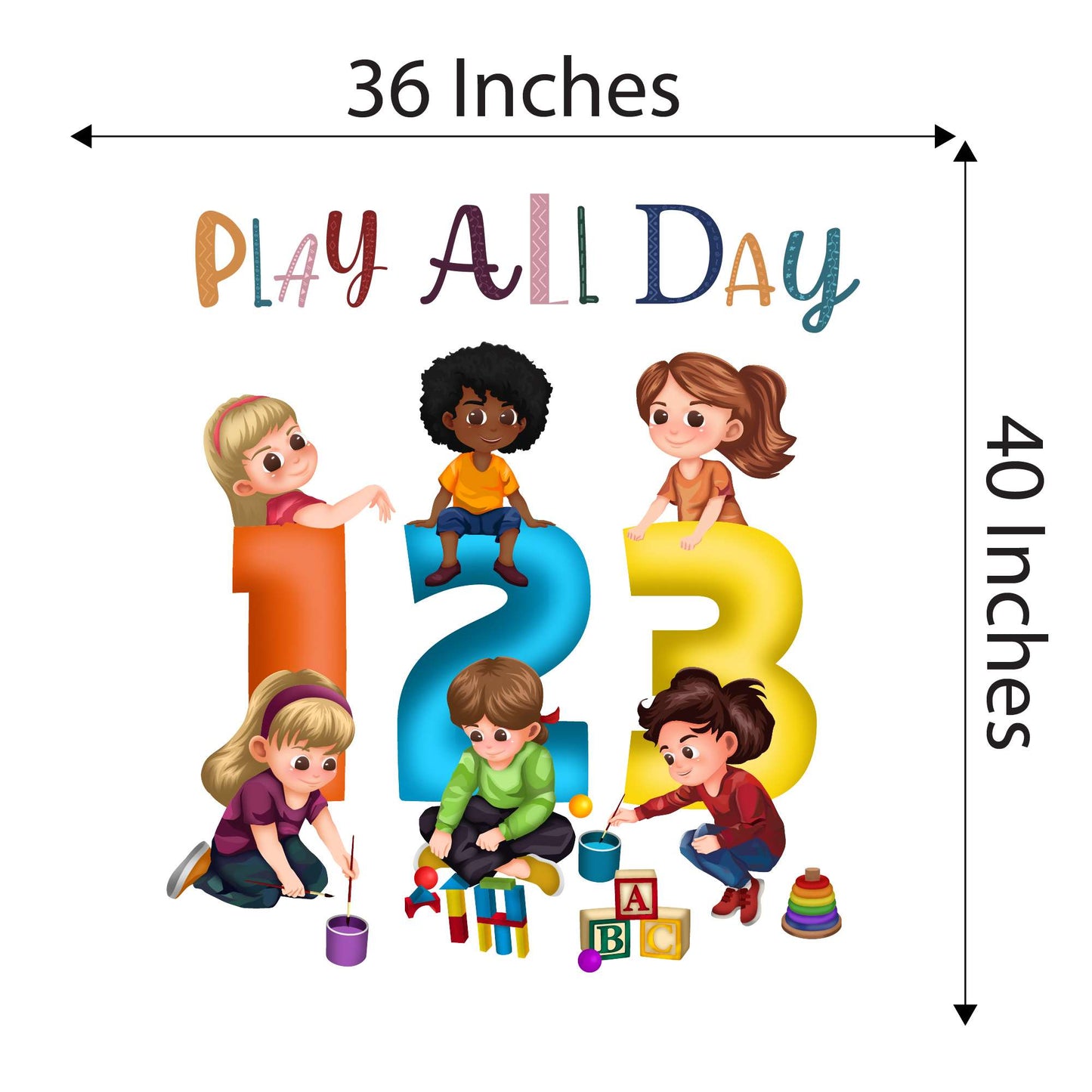 Design With Vinyl Playful Kids Wall Decal 123 Colorful 123 Numbers Playful Kids Wall Art Design