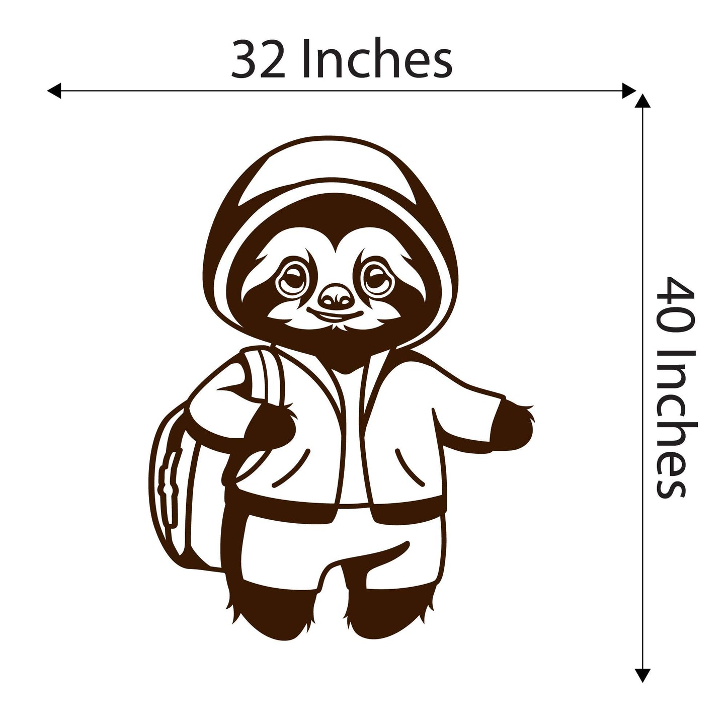 Design With Vinyl Adorable Animal Wall Decal Cute Cartoon Sloth Silhouette Kids Room Design