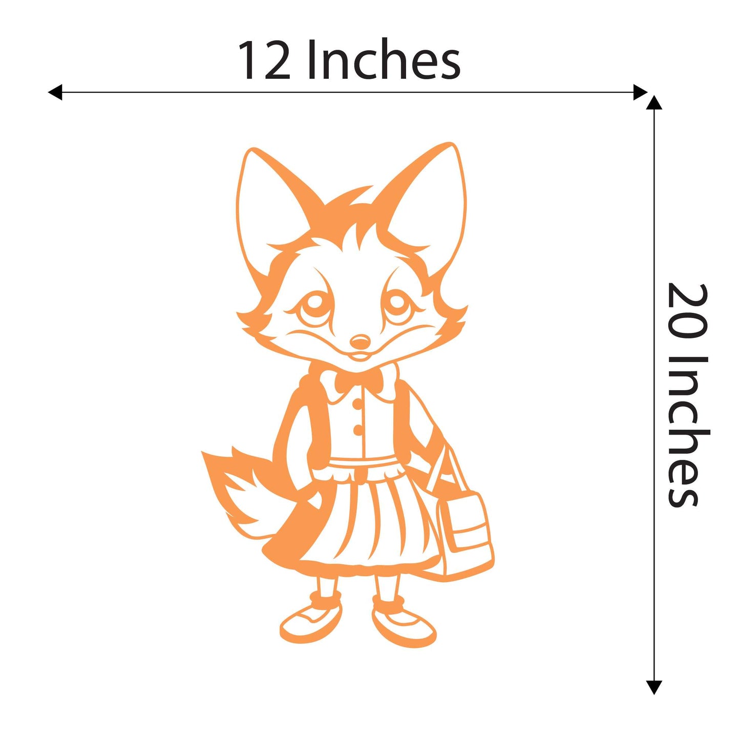 Design With Vinyl Adorable Animal Wall Decal Cute Cartoon Fox Silhouette Kids Room Wall Design