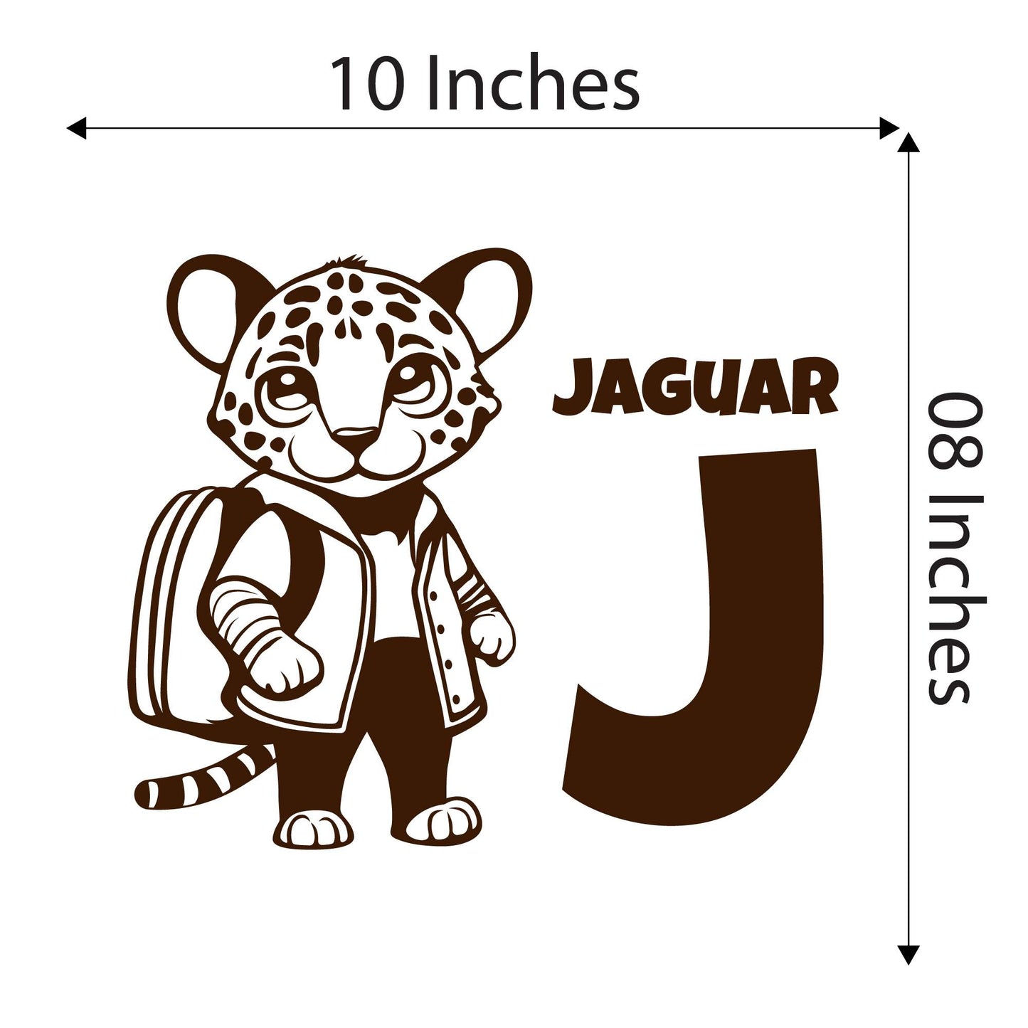 Design With Vinyl Adorable Animal Wall Decal Jaguar J For Jaguar Cartoon Kids Room Wall Design