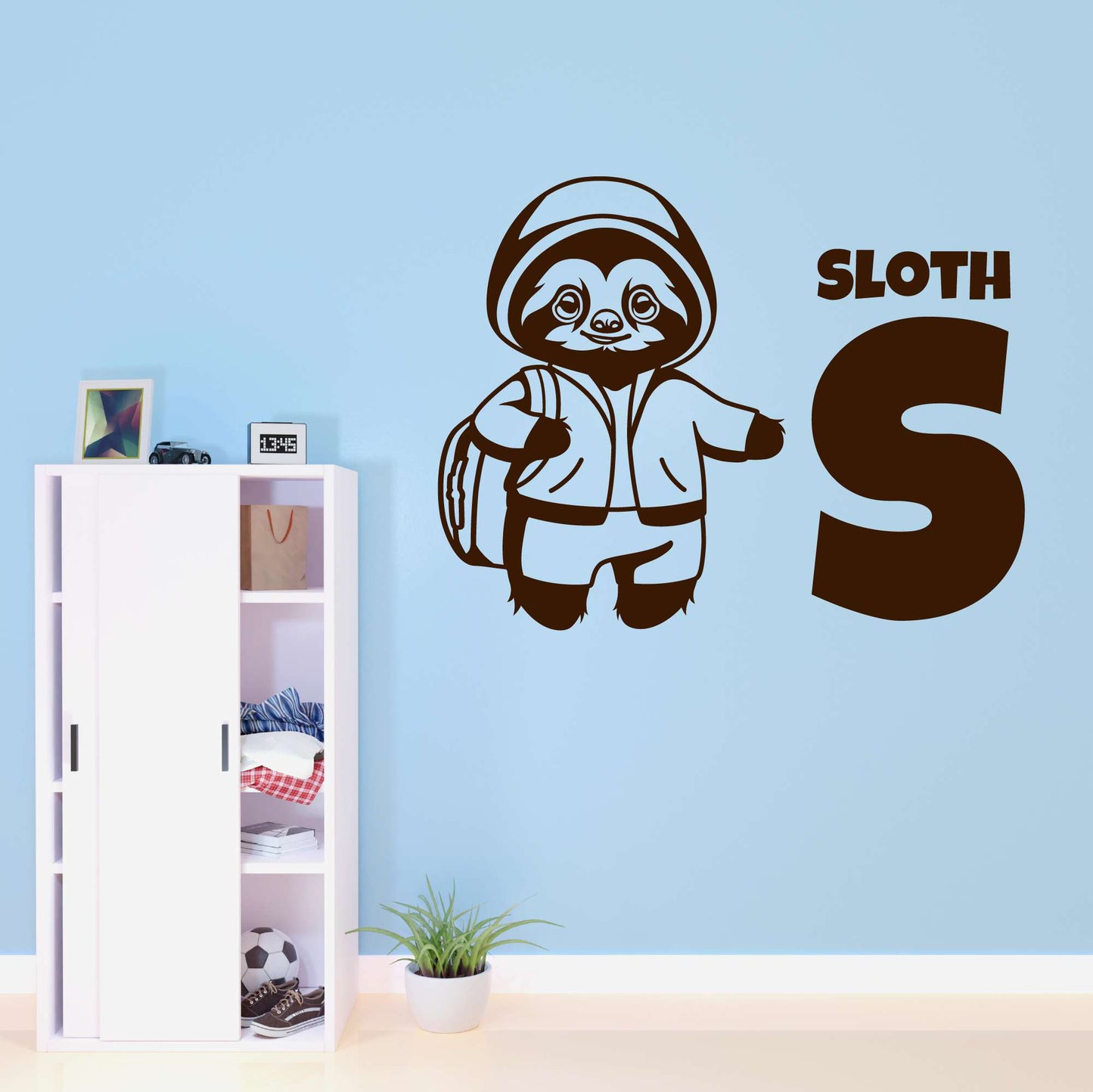 Design With Vinyl Adorable Animal Wall Decal Sloth S For Sloth Cartoon Cute Sloth Wall Design