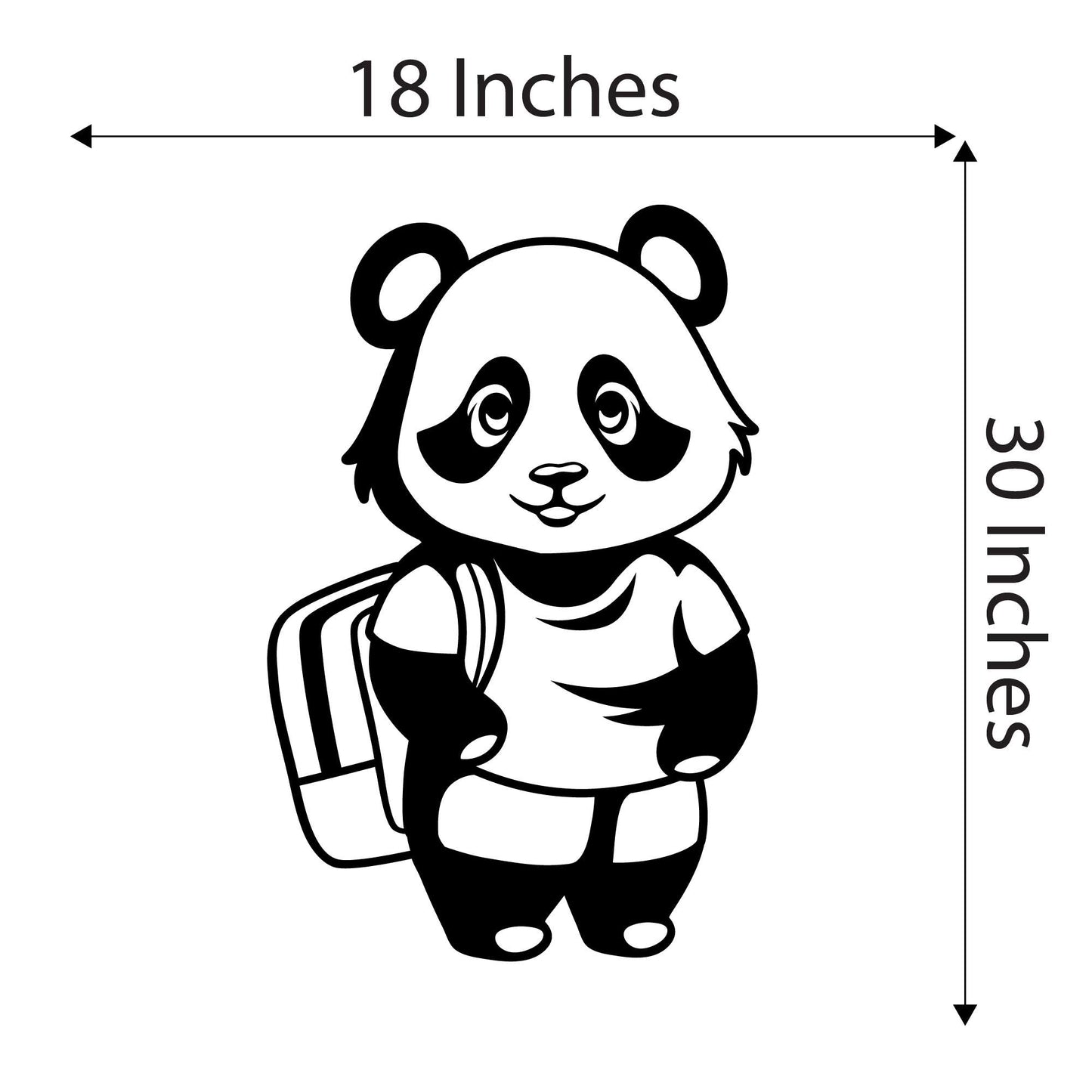 Design With Vinyl Adorable Animal Wall Decal Cute Cartoon Panda Silhouette Kids Room Design