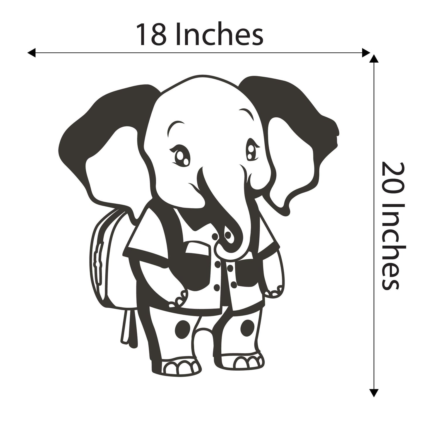 Design With Vinyl Adorable Animal Wall Decal Cute Cartoon Elephant Silhouette Wall Design