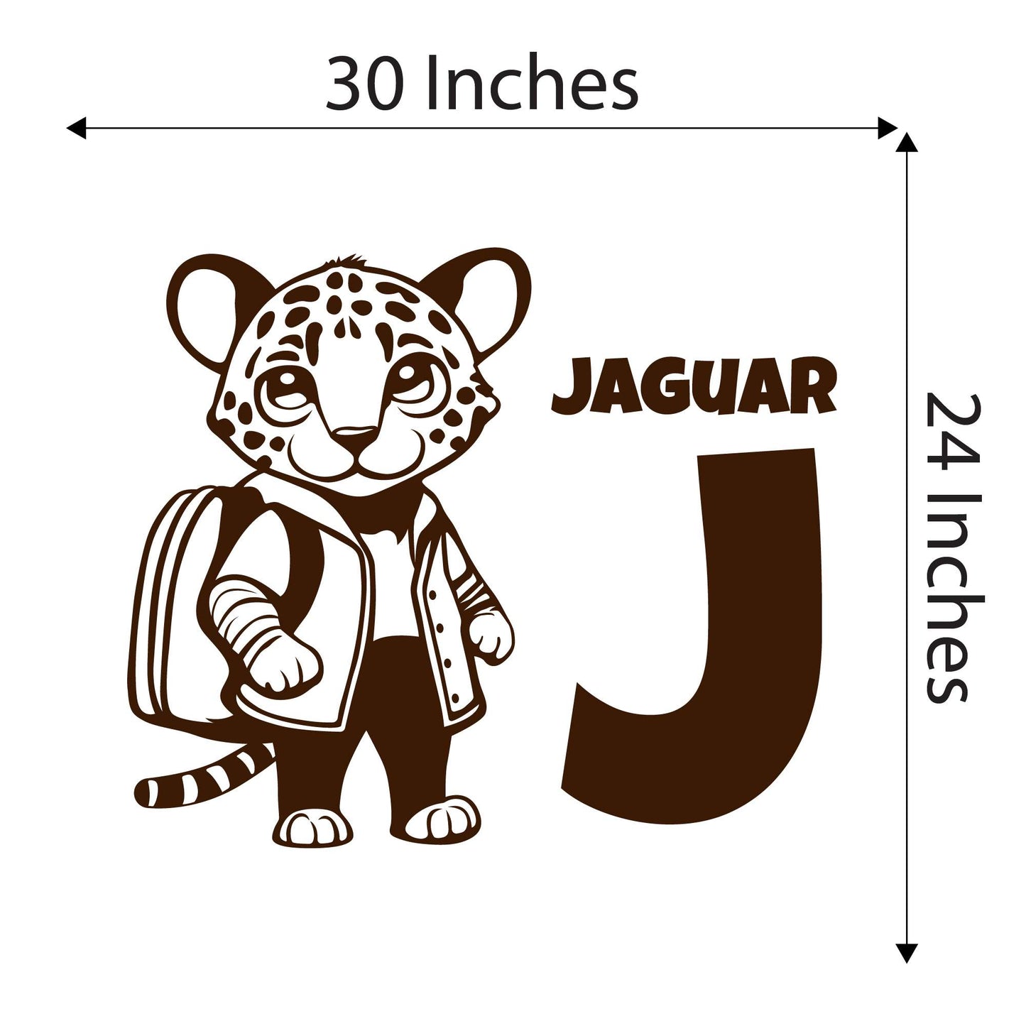 Design With Vinyl Adorable Animal Wall Decal Jaguar J For Jaguar Cartoon Kids Room Wall Design