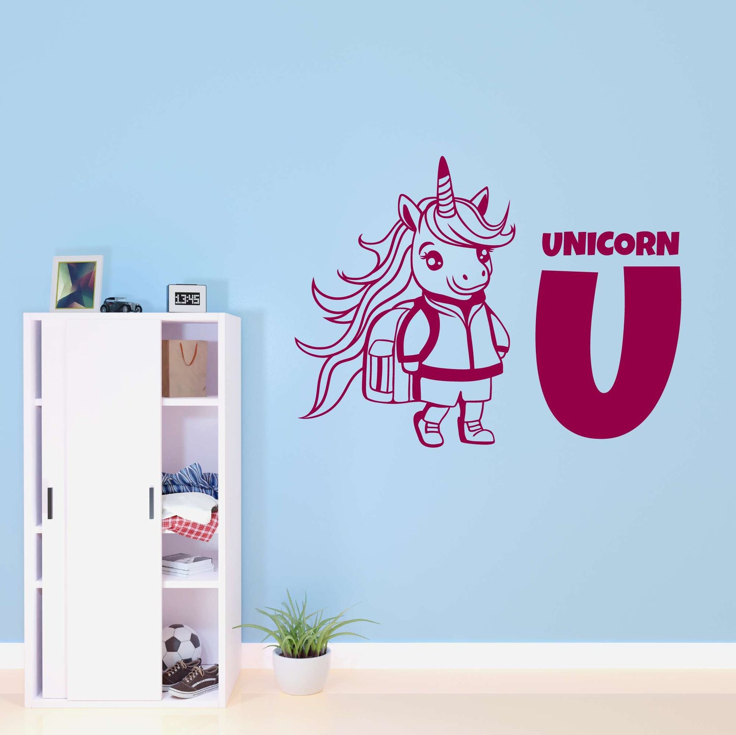 Design With Vinyl Adorable Animal Wall Decal Unicorn U For Unicorn Cartoon Cute Unicorn Wall Design