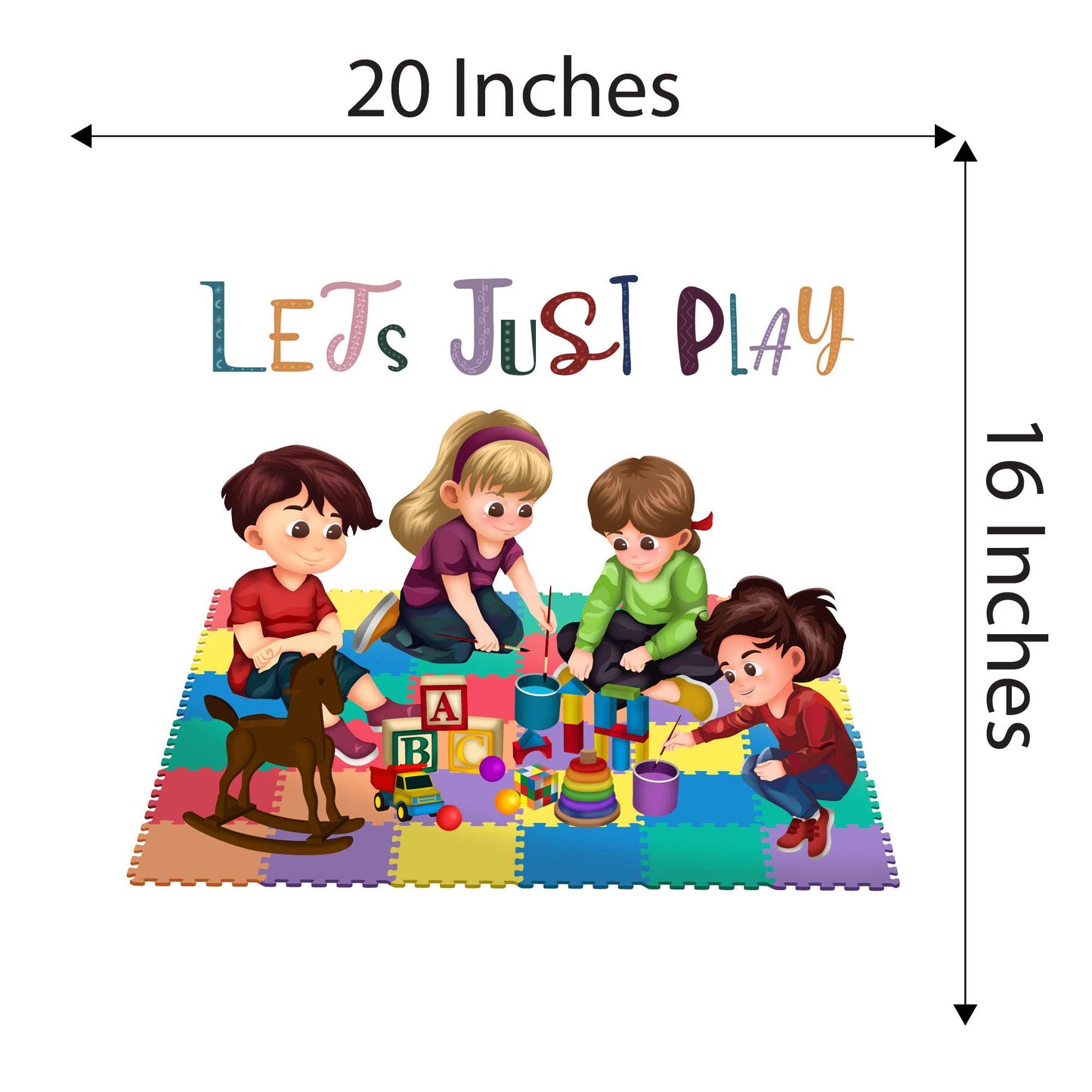 Design With Vinyl Playful Kids Wall Decal Let'S Just Play Colorful Toys Playful Kids Wall Room Design