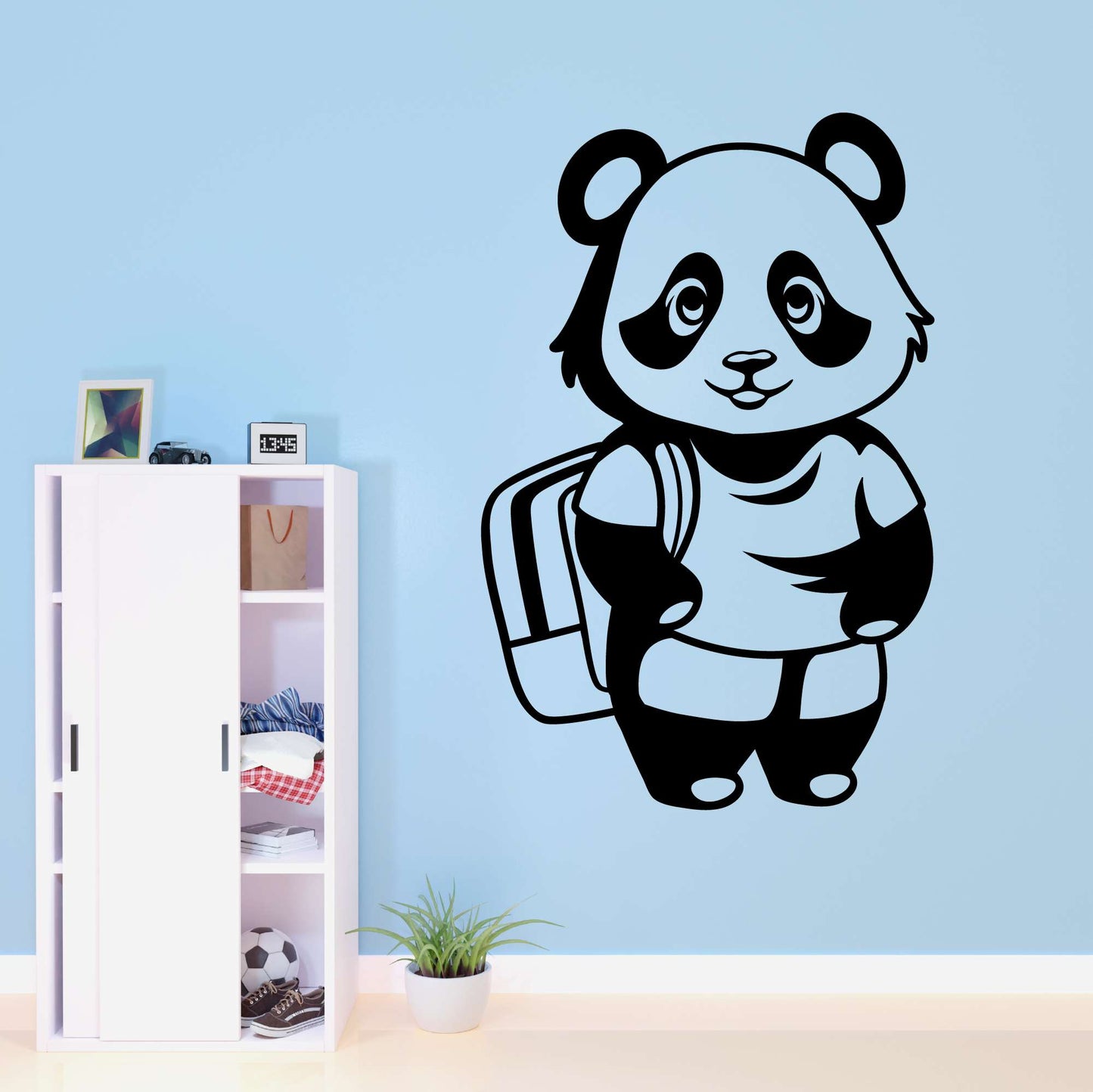 Design With Vinyl Adorable Animal Wall Decal Cute Cartoon Panda Silhouette Kids Room Design