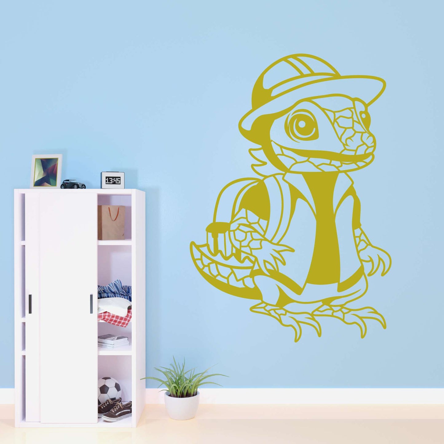 Design With Vinyl Adorable Animal Wall Decal Cute Cartoon Iguana Silhouette Kids Room Design