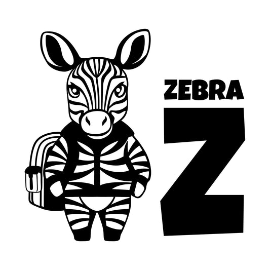 Design With Vinyl Adorable Animal Wall Decal Zebra Z For Zebra Cartoon Cute Zebra Wall Design