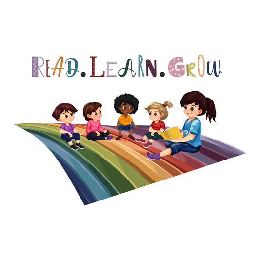 Design With Vinyl Playful Rainbow Wall Decal Play Learn Grow Cute Playful Children Playing On Rainbow Design