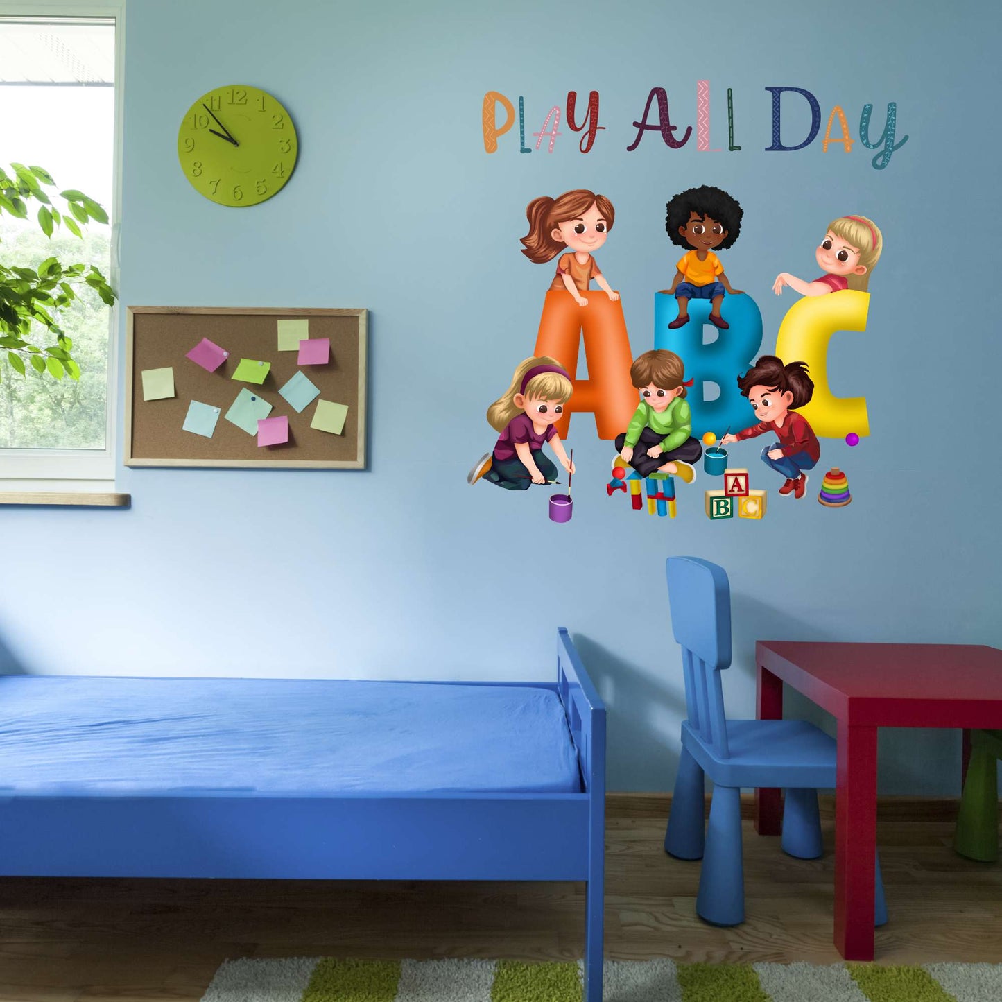 Design With Vinyl Playful Kids Wall Decal Abc Colorful Alphabets Educational Kids Learning Art