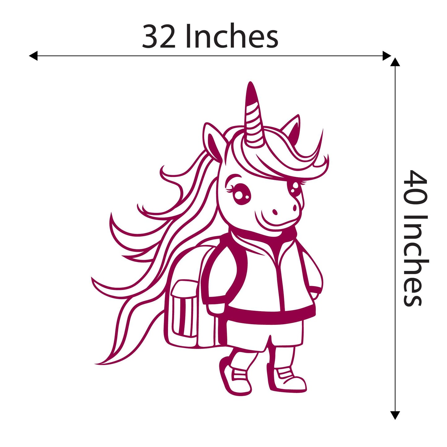 Design With Vinyl Adorable Animal Wall Decal Cute Cartoon Unicorn Silhouette Kids Room Design