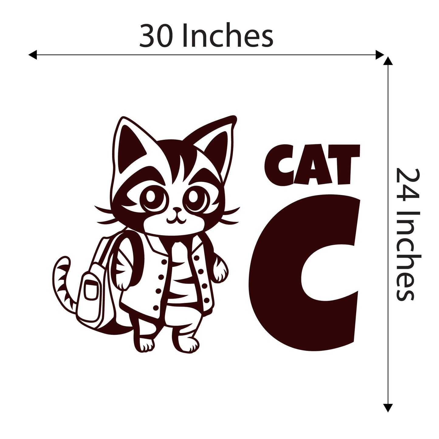 Design With Vinyl Adorable Animal Wall Decal Cat C For Cat Cute Cartoon Cat Learning Wall Design