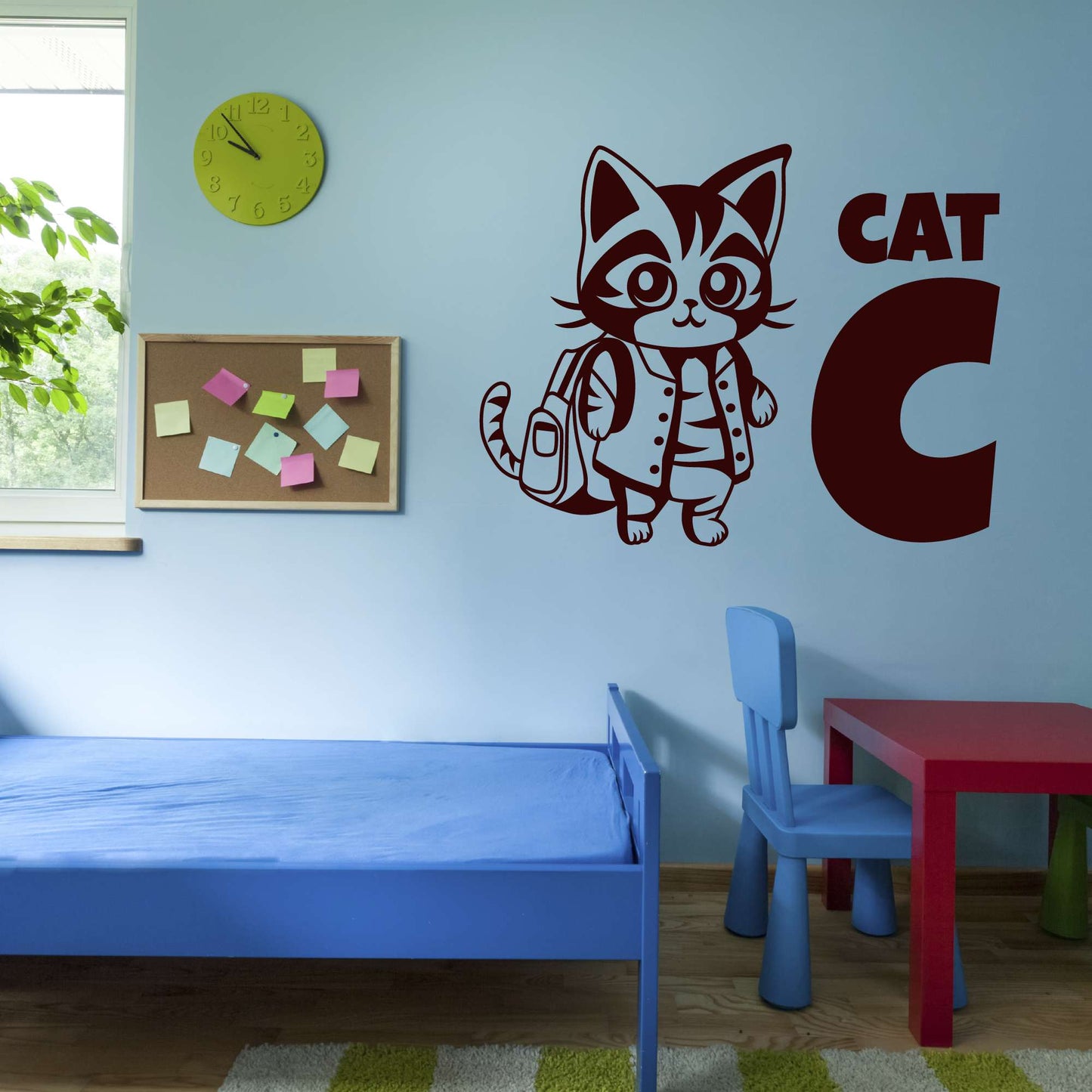 Design With Vinyl Adorable Animal Wall Decal Cat C For Cat Cute Cartoon Cat Learning Wall Design