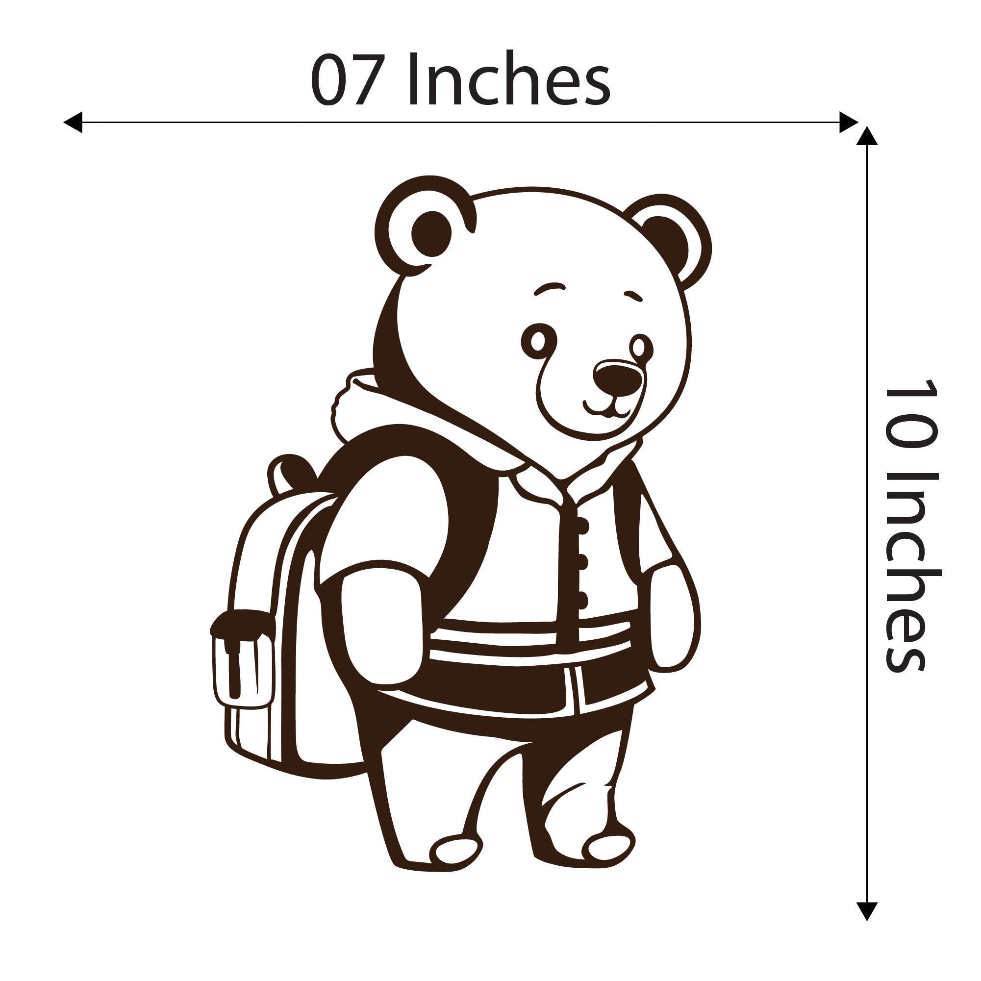 Bear wearing backpack best sale